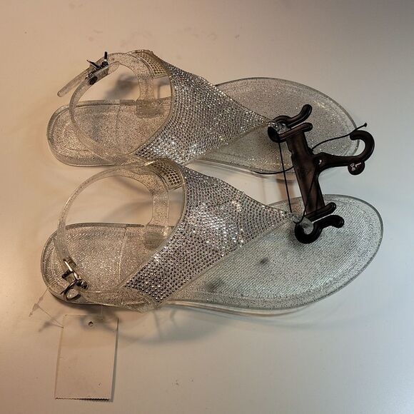 BRAND NEW RHINESTONES EMBELLISHMENTS JELLY CLEAR GLITTER SANDAL G1 - Picture 15 of 16